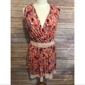 Modcloth pink top medium floral